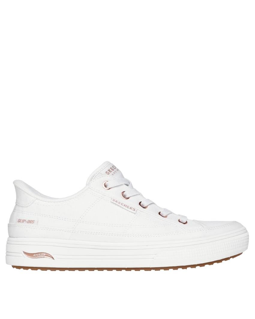 Skechers Slip-Ins: Arch Fit Arcade - See Ya There Wide Fit - White