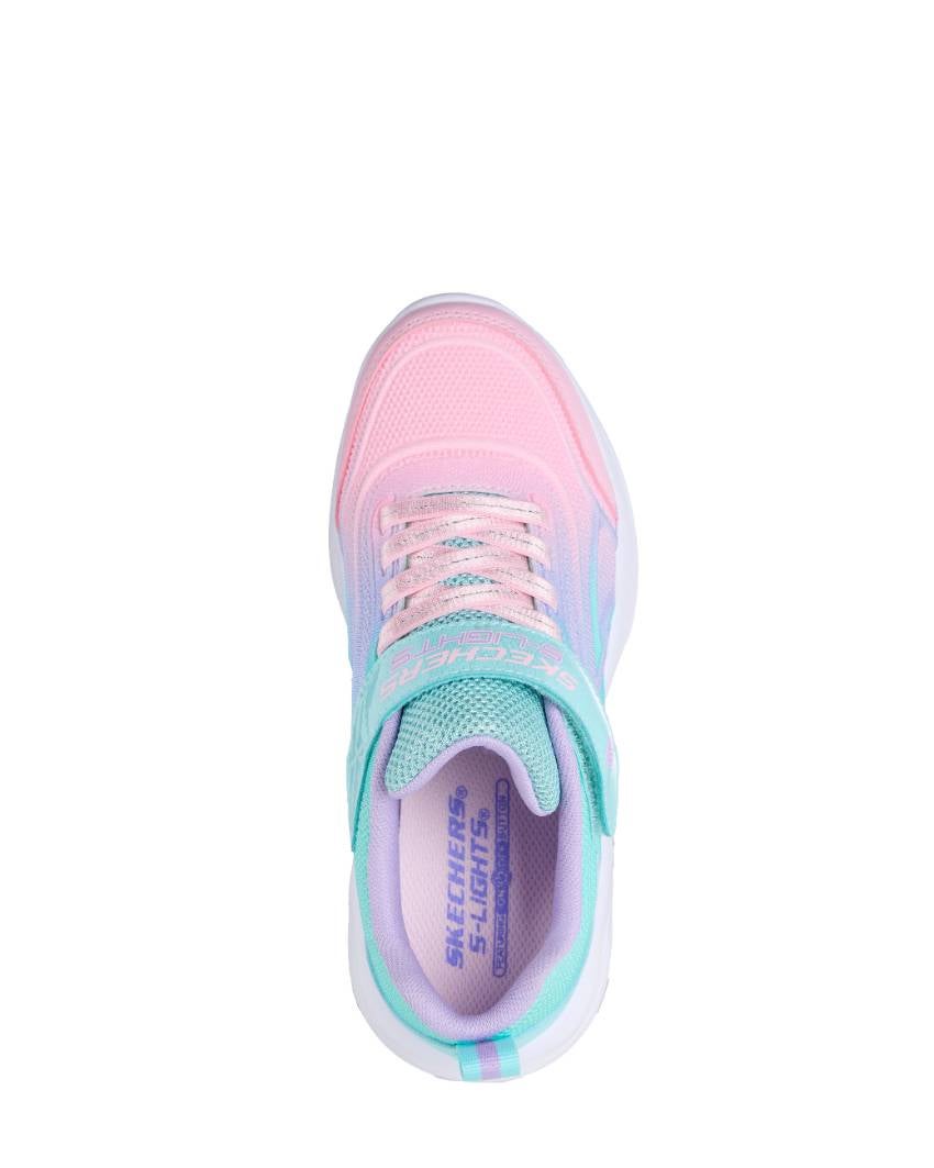 Skechers Kids' S-Lights: Sola Glow - Colour Breeze Aqua/Pink/Multi