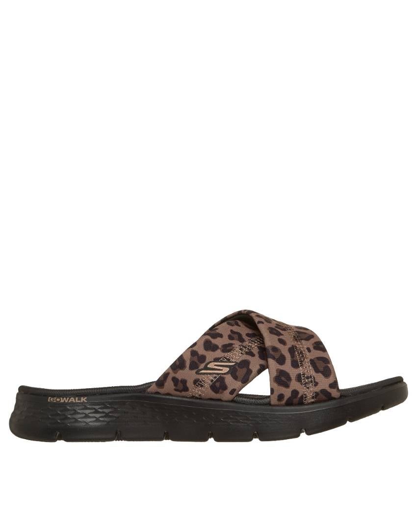 Skechers GO Walk Flex Sandal - Kat BLACK/LEOPARD