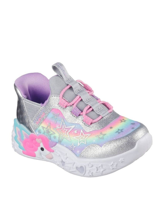 Skechers Infant's Slip Ins: Unicorn Charmer Lil Starlite - Silver/Multi