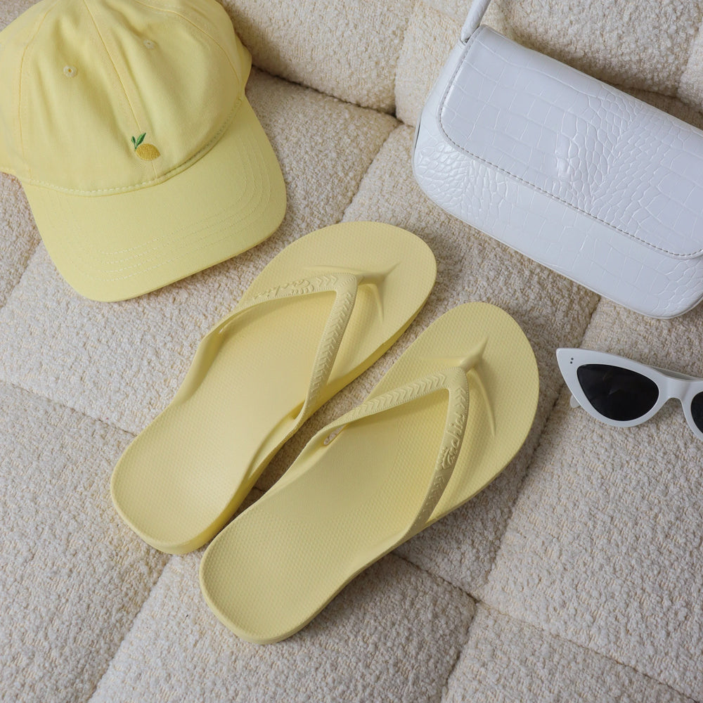 Archies Arch Support Thongs - Lemon