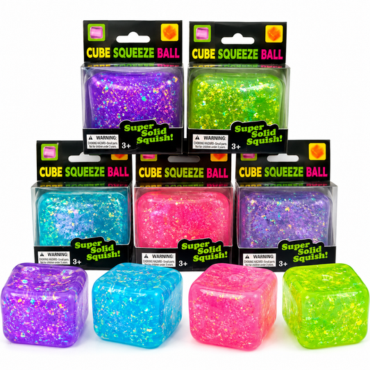 Squeezy Glitter Cube