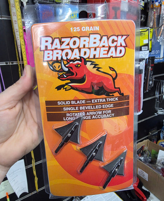 Razorback 2-Blade Broadheads 125gr - Solid Blade (3 Pack)