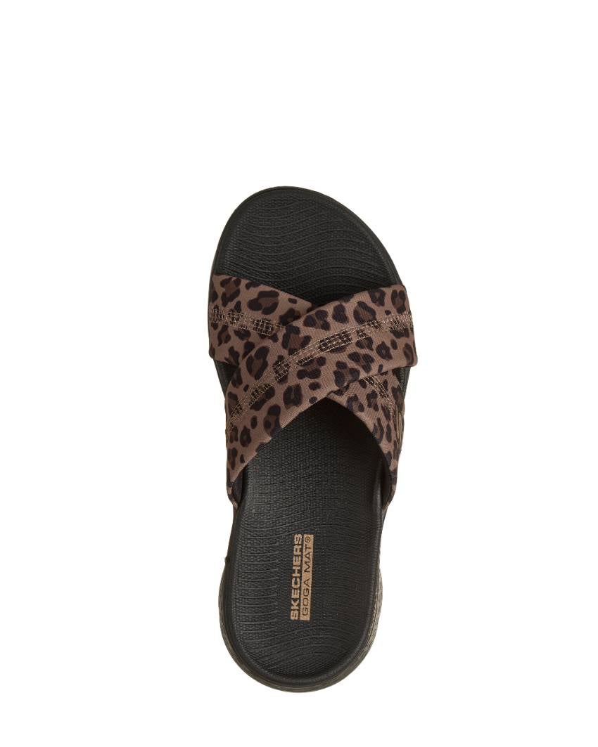 Skechers GO Walk Flex Sandal - Kat BLACK/LEOPARD