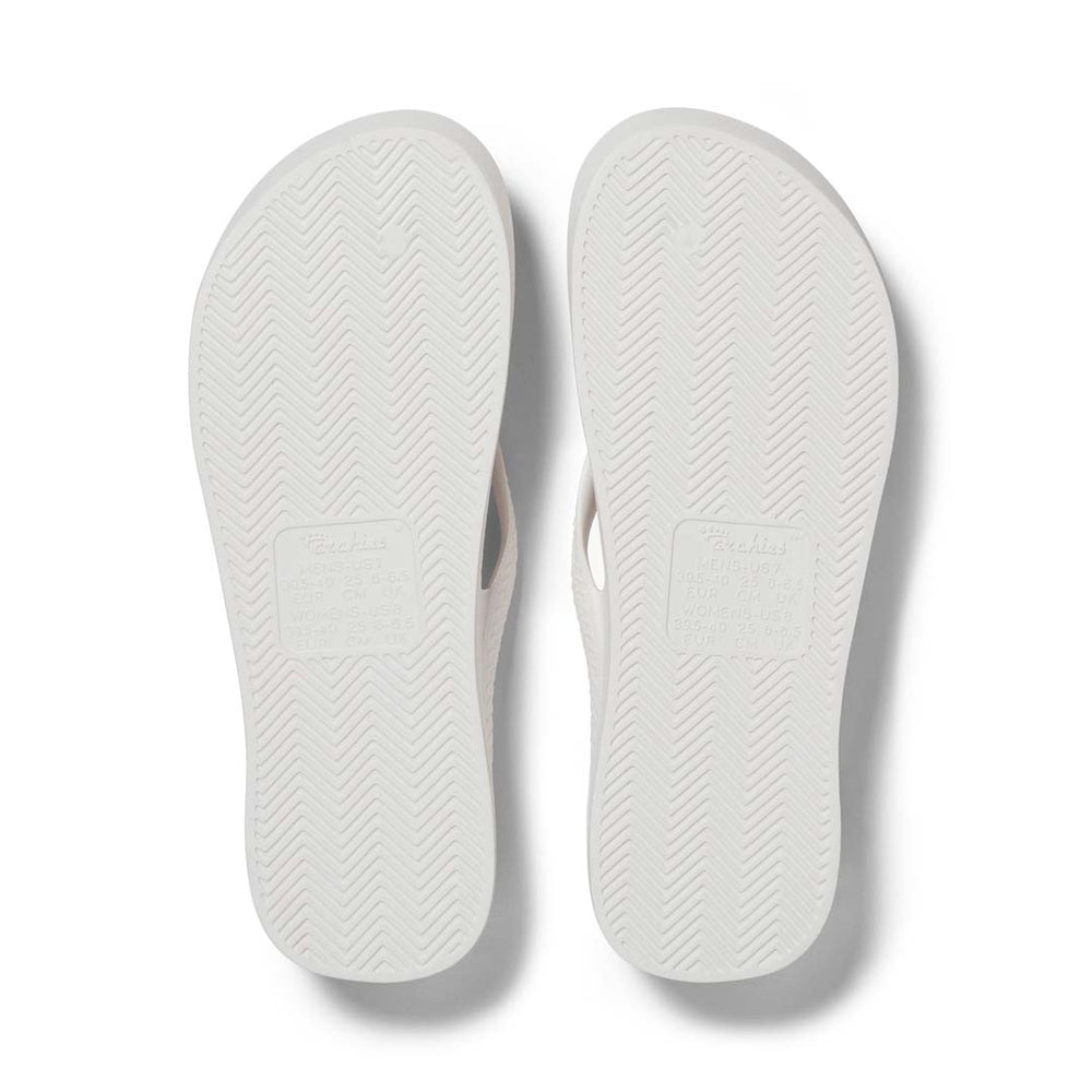 Archies Arch Support Thongs - White