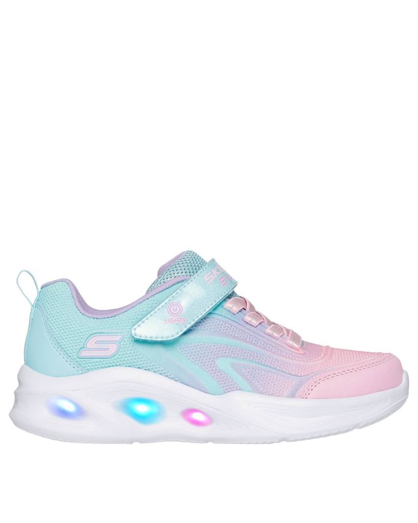 Skechers Kids' S-Lights: Sola Glow - Colour Breeze Aqua/Pink/Multi