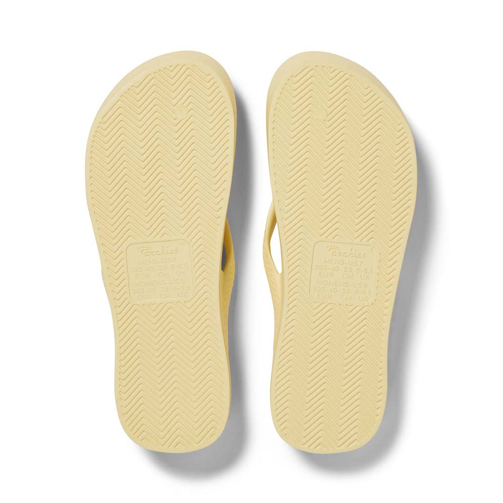 Archies Arch Support Thongs - Lemon
