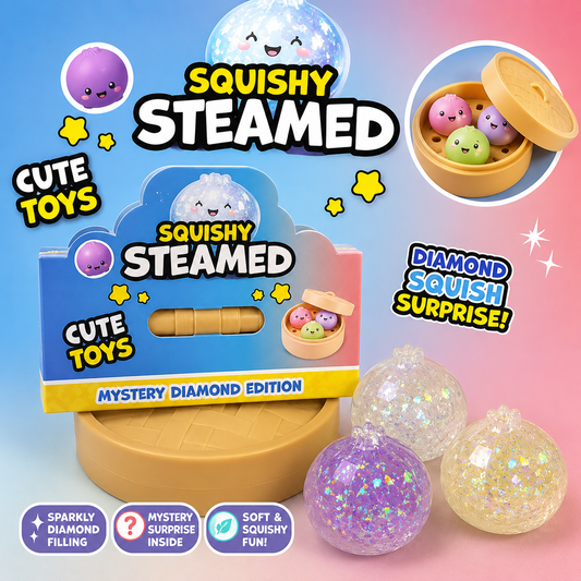 Mini Squeeze Glitter Dumplings - 3pk Mystery Diamond Edition
