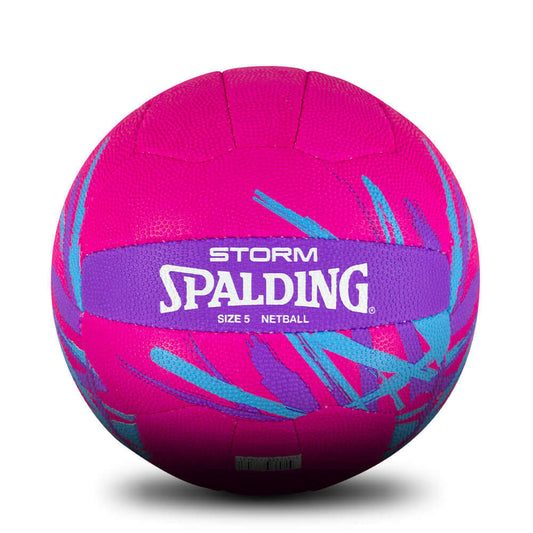 SpaldingStorm Netball - Pink, Purple & Blue (Size 5)